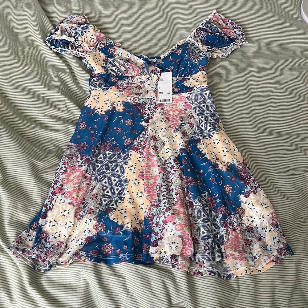 Urban Outfitters tapestry patterned mini dress in size small